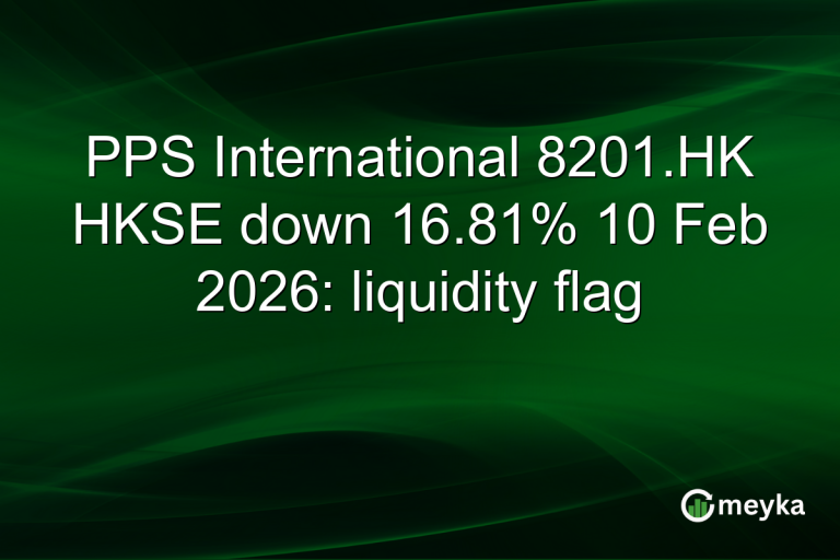 PPS International 8201.HK HKSE down 16.81% 10 Feb 2026: liquidity flag