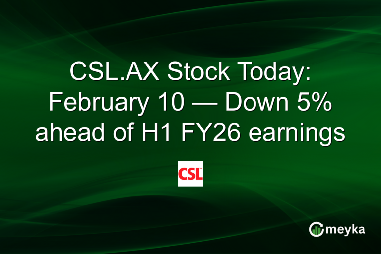 CSL.AX Stock Today: February 10 — Down 5% ahead of H1 FY26 earnings