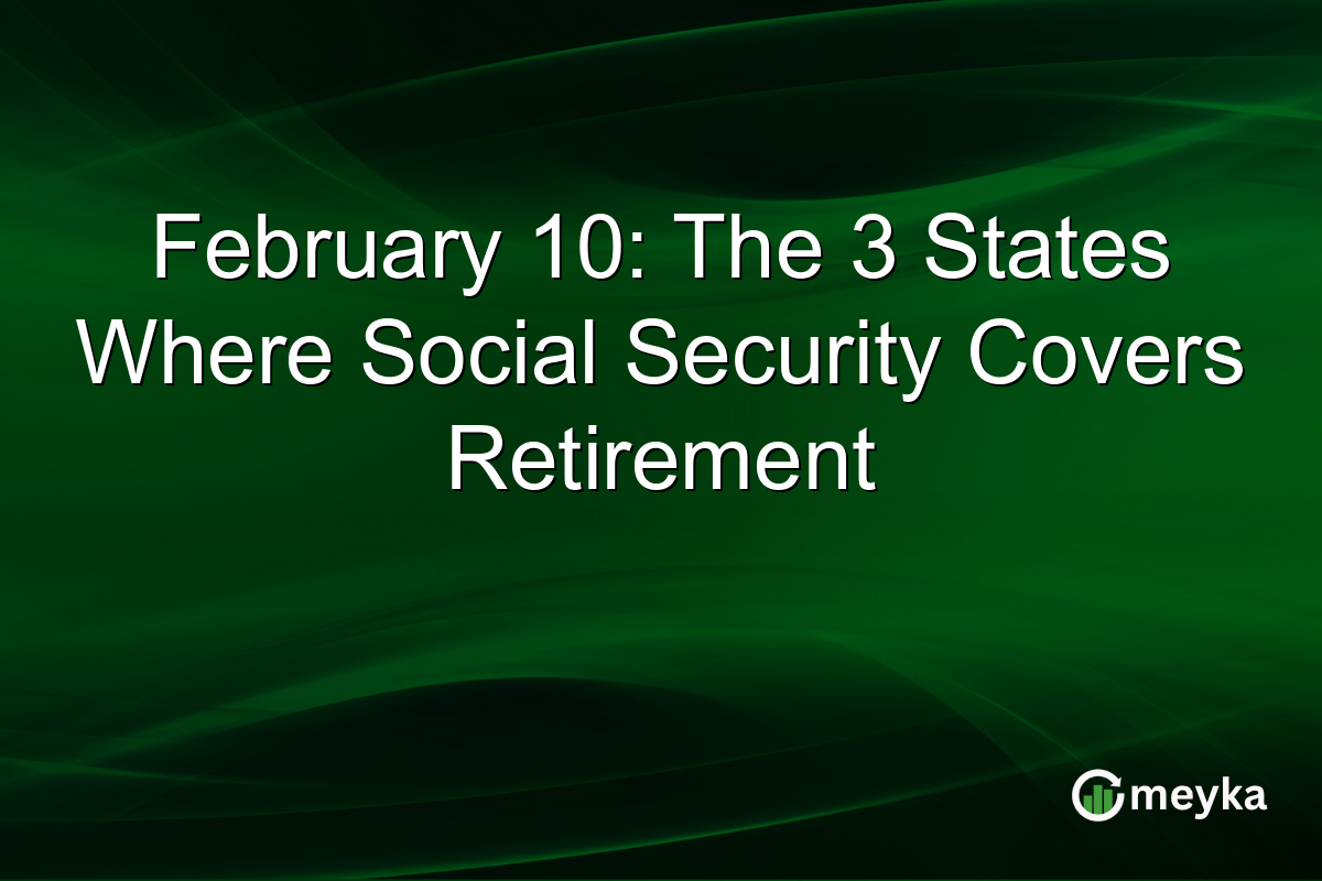 February 10: The 3 States Where Social Security Covers Retirement
