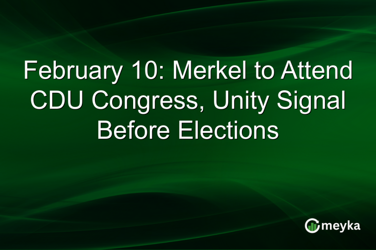 February 10: Merkel to Attend CDU Congress, Unity Signal Before Elections