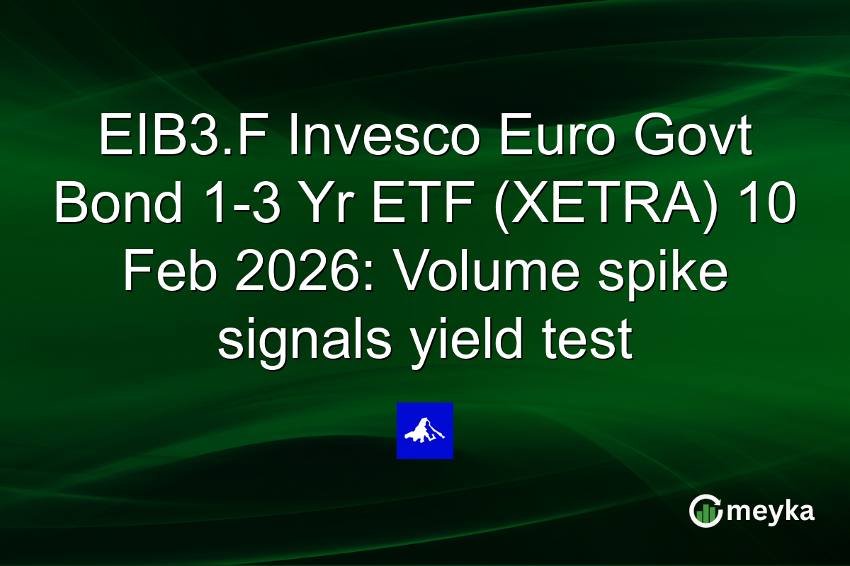 EIB3.F Invesco Euro Govt Bond 1-3 Yr ETF (XETRA) 10 Feb 2026: Volume spike signals yield test
