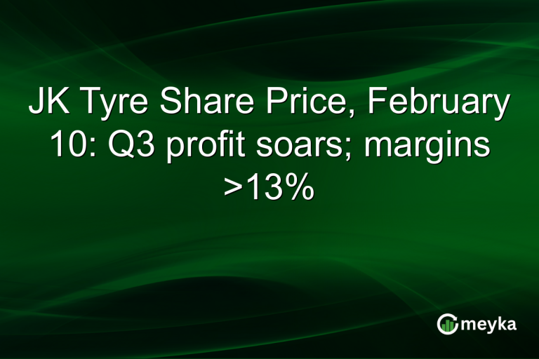 JK Tyre Share Price, February 10: Q3 profit soars; margins >13%