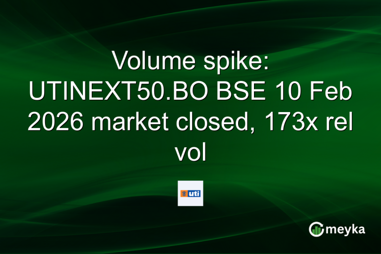 Volume spike: UTINEXT50.BO BSE 10 Feb 2026 market closed, 173x rel vol
