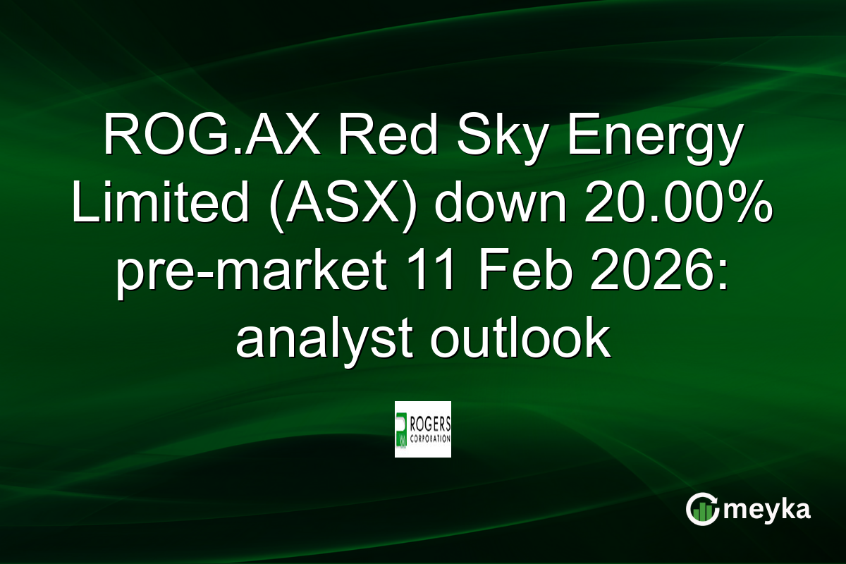 ROG.AX Red Sky Energy Limited (ASX) down 20.00% pre-market 11 Feb 2026: analyst outlook