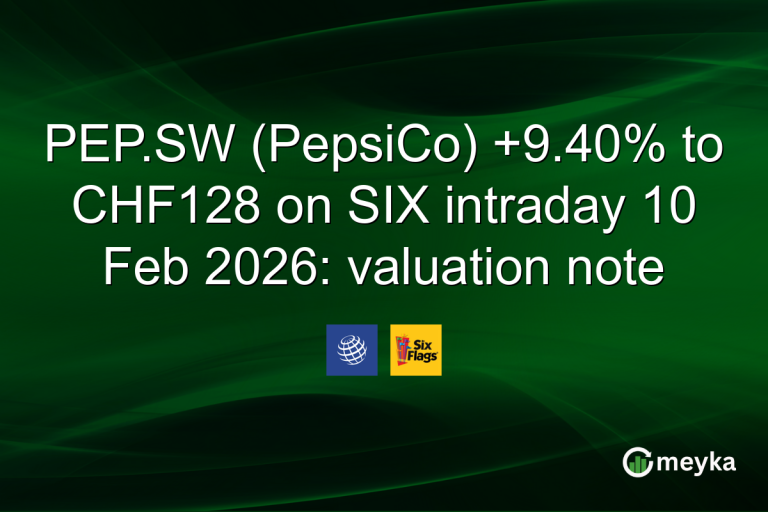 PEP.SW (PepsiCo) +9.40% to CHF128 on SIX intraday 10 Feb 2026: valuation note
