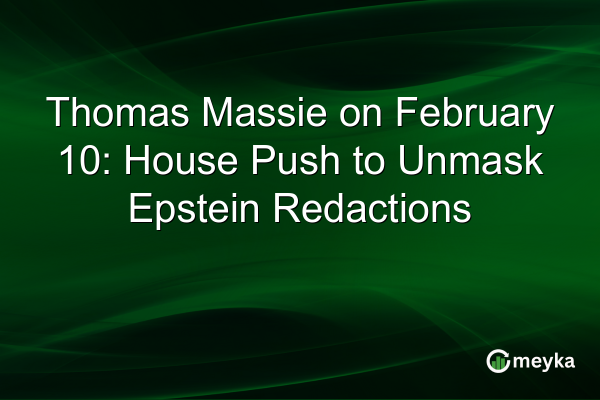 Thomas Massie on February 10: House Push to Unmask Epstein Redactions