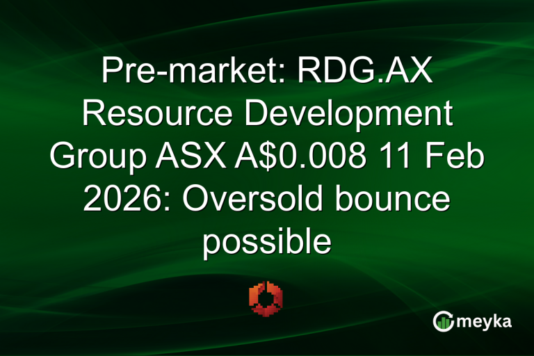 Pre-market: RDG.AX Resource Development Group ASX A$0.008 11 Feb 2026: Oversold bounce possible