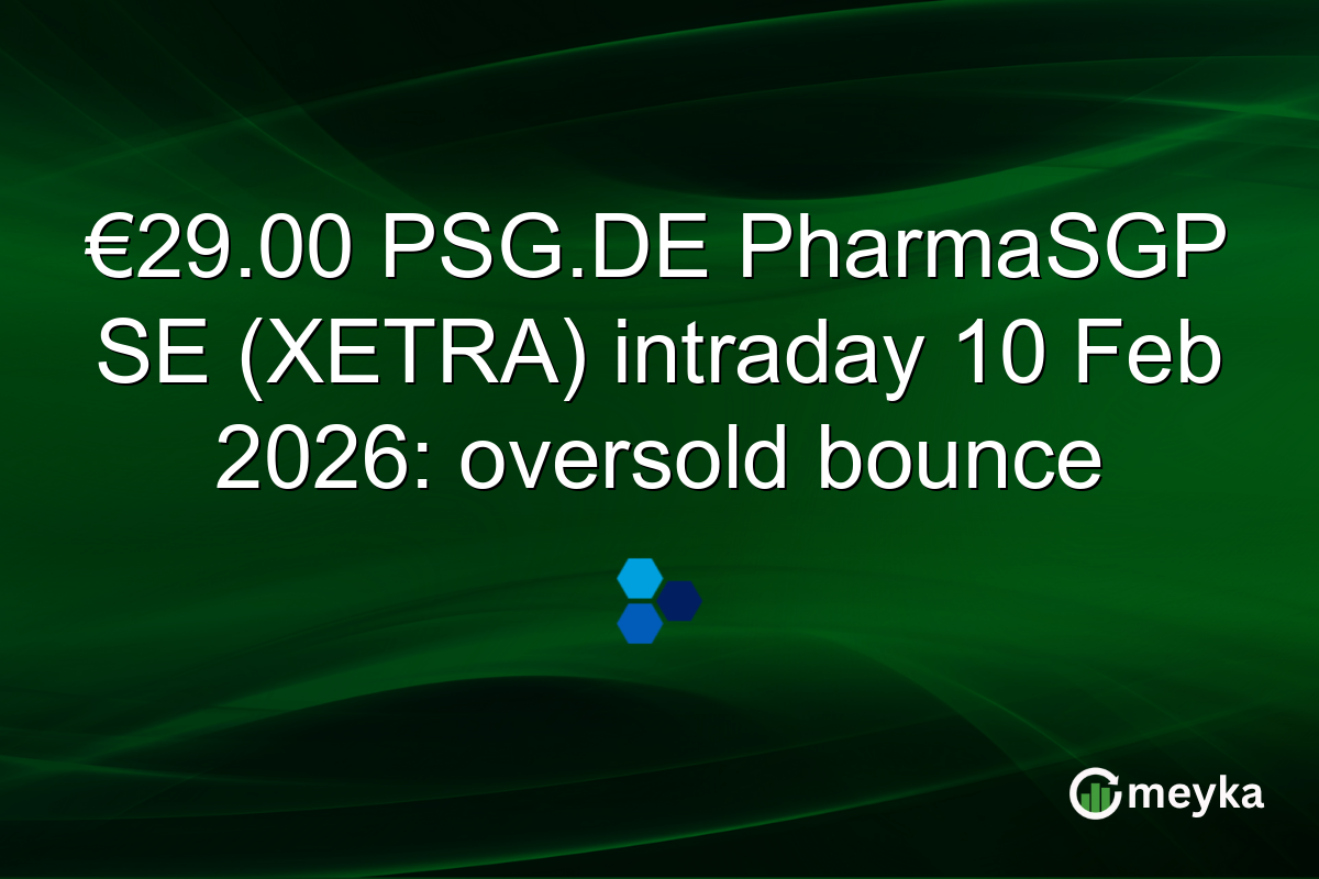 €29.00 PSG.DE PharmaSGP SE (XETRA) intraday 10 Feb 2026: oversold bounce