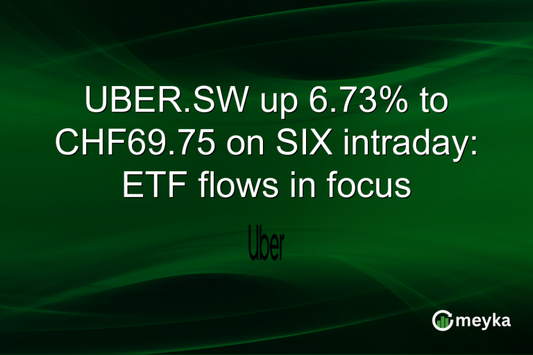 UBER.SW up 6.73% to CHF69.75 on SIX intraday: ETF flows in focus
