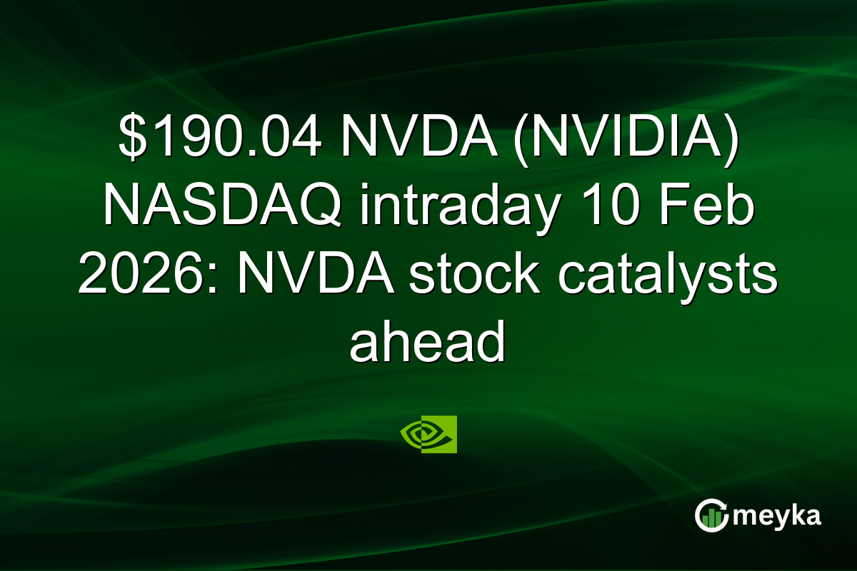 $190.04 NVDA (NVIDIA) NASDAQ intraday 10 Feb 2026: NVDA stock catalysts ahead