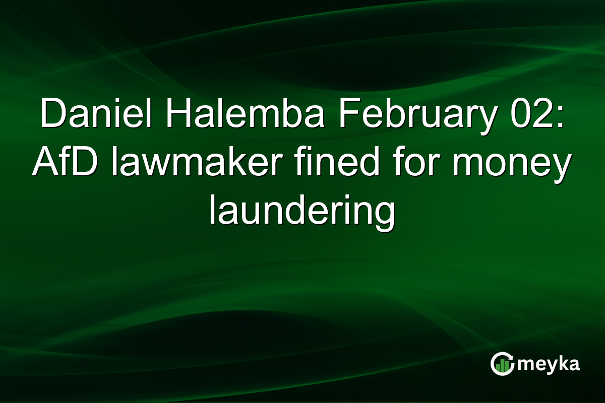 Daniel Halemba February 02: AfD lawmaker fined for money laundering