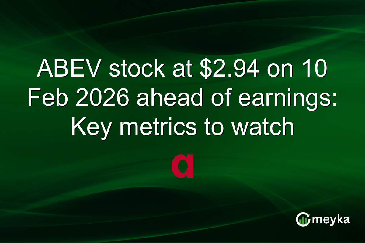 ABEV stock at $2.94 on 10 Feb 2026 ahead of earnings: Key metrics to watch