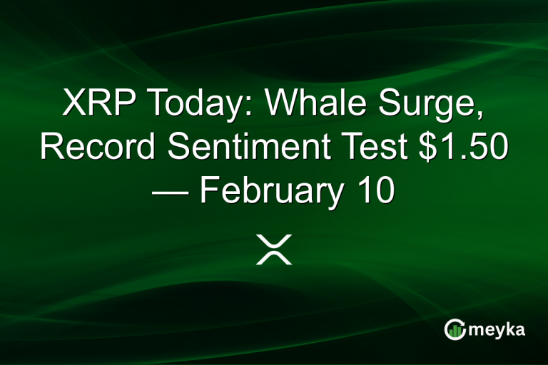 XRP Today: Whale Surge, Record Sentiment Test $1.50 — February 10
