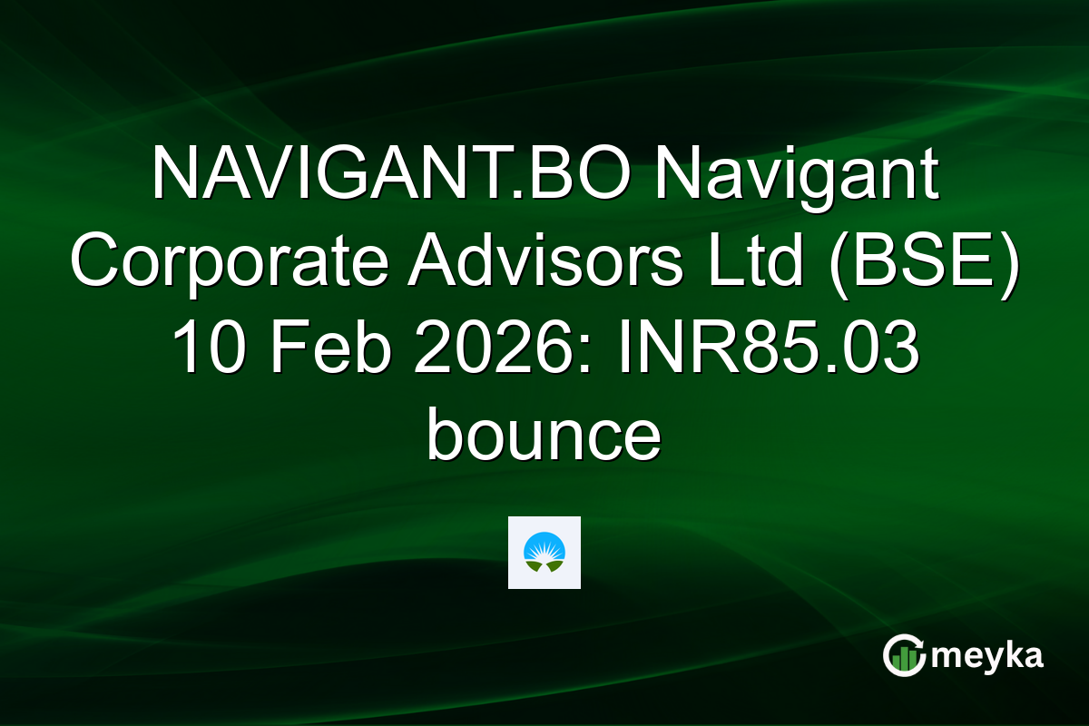NAVIGANT.BO Navigant Corporate Advisors Ltd (BSE) 10 Feb 2026: INR85.03 bounce