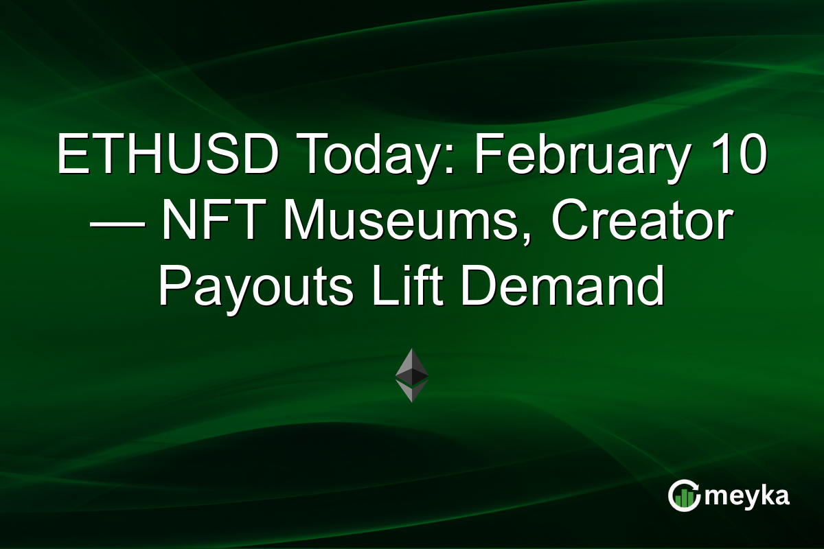 ETHUSD Today: February 10 — NFT Museums, Creator Payouts Lift Demand