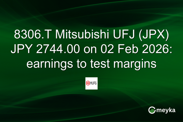 8306.T Mitsubishi UFJ (JPX) JPY 2744.00 on 02 Feb 2026: earnings to test margins