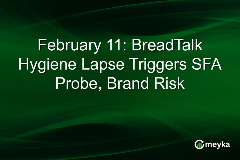 February 11: BreadTalk Hygiene Lapse Triggers SFA Probe, Brand Risk