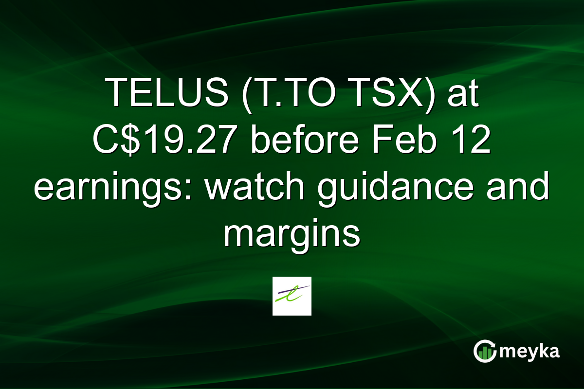 TELUS (T.TO TSX) at C$19.27 before Feb 12 earnings: watch guidance and margins