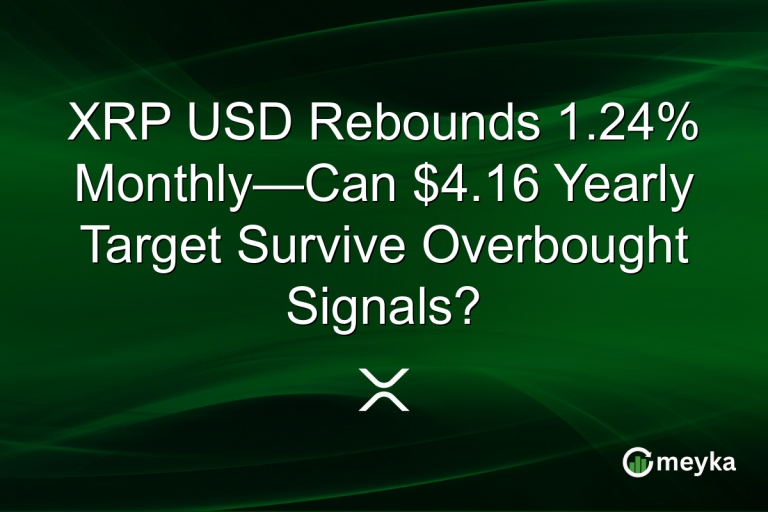 XRP USD Rebounds 1.24% Monthly—Can $4.16 Yearly Target Survive Overbought Signals?