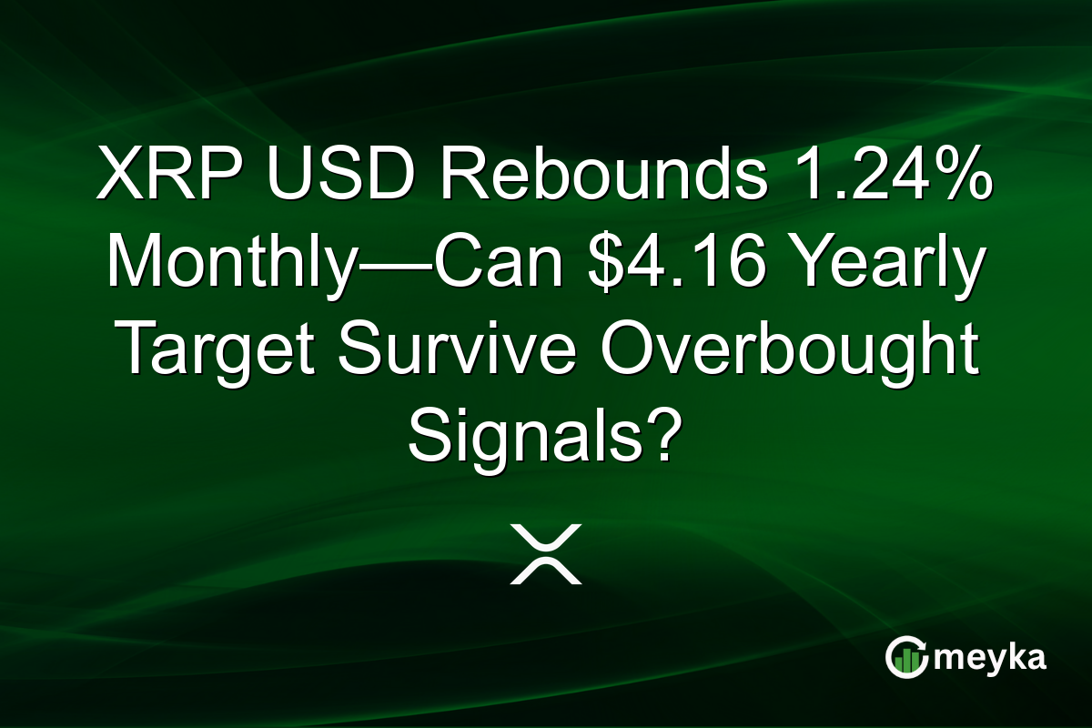 XRP USD Rebounds 1.24% Monthly—Can $4.16 Yearly Target Survive Overbought Signals?
