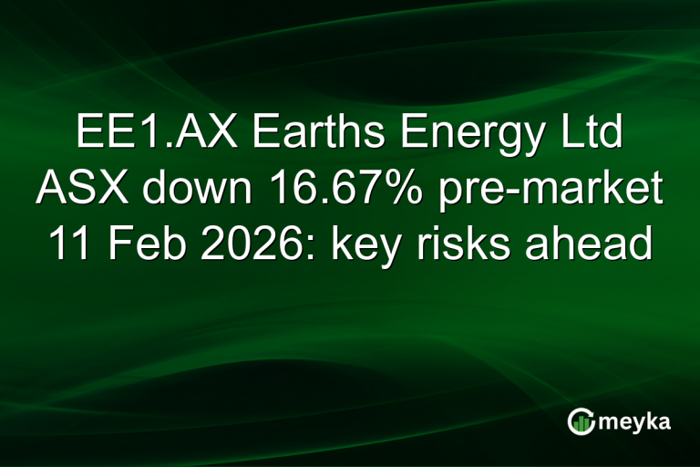 EE1.AX Earths Energy Ltd ASX down 16.67% pre-market 11 Feb 2026: key risks ahead