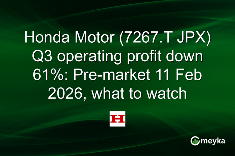 Honda Motor (7267.T JPX) Q3 operating profit down 61%: Pre-market 11 Feb 2026, what to watch