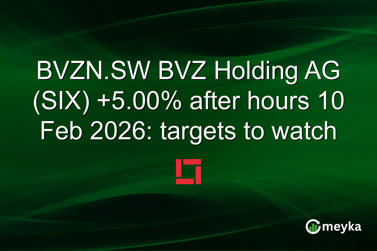 BVZN.SW BVZ Holding AG (SIX) +5.00% after hours 10 Feb 2026: targets to watch