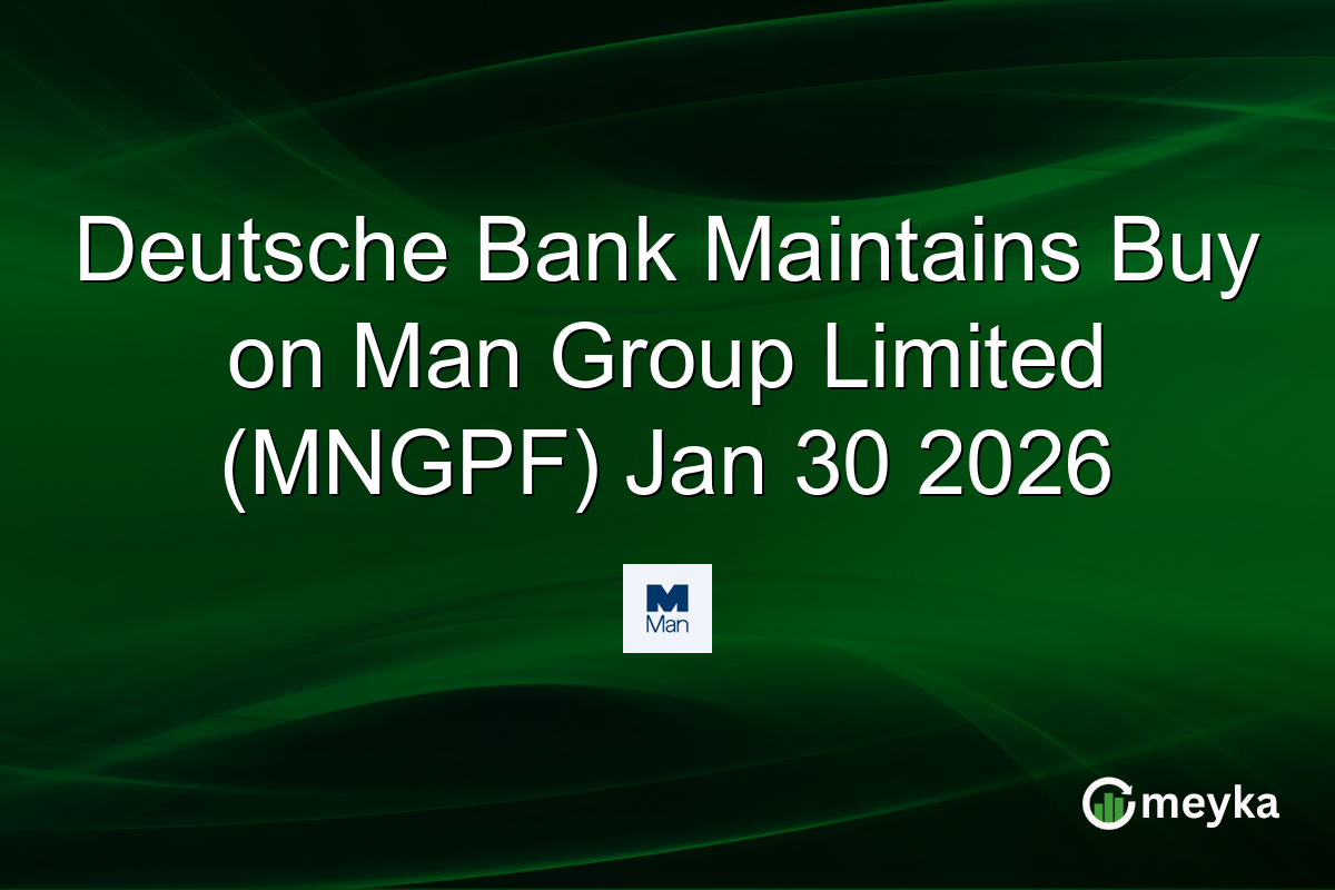 Deutsche Bank Maintains Buy on Man Group Limited (MNGPF) Jan 30 2026