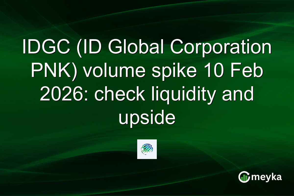 IDGC (ID Global Corporation PNK) volume spike 10 Feb 2026: check liquidity and upside