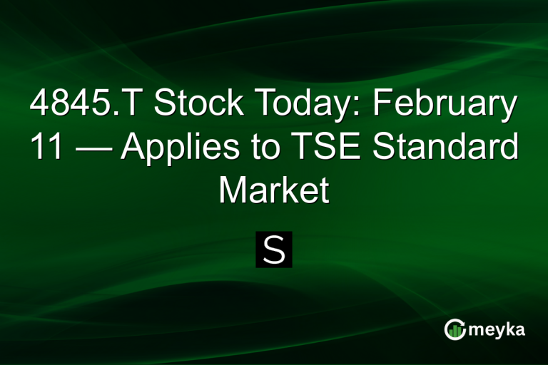 4845.T Stock Today: February 11 — Applies to TSE Standard Market
