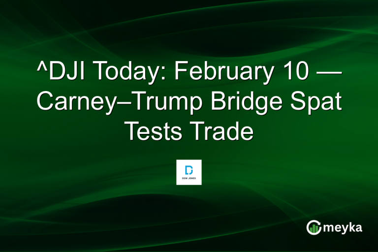 ^DJI Today: February 10 — Carney–Trump Bridge Spat Tests Trade