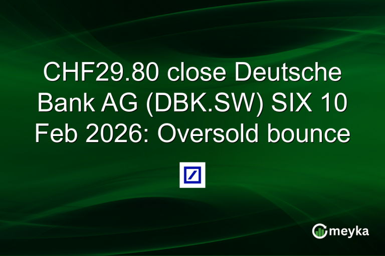CHF29.80 close Deutsche Bank AG (DBK.SW) SIX 10 Feb 2026: Oversold bounce