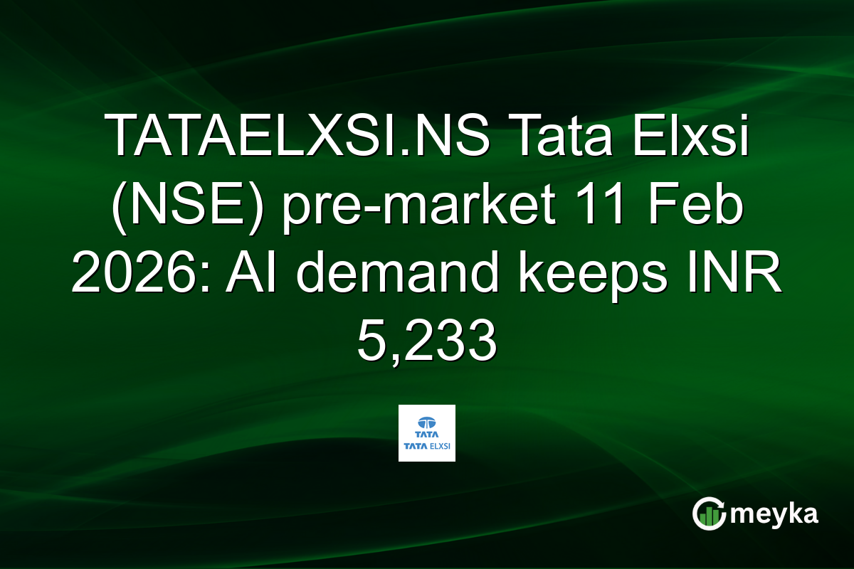 TATAELXSI.NS Tata Elxsi (NSE) pre-market 11 Feb 2026: AI demand keeps INR 5,233