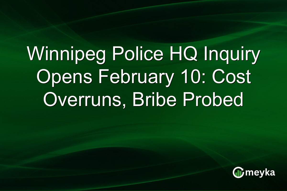 Winnipeg Police HQ Inquiry Opens February 10: Cost Overruns, Bribe Probed