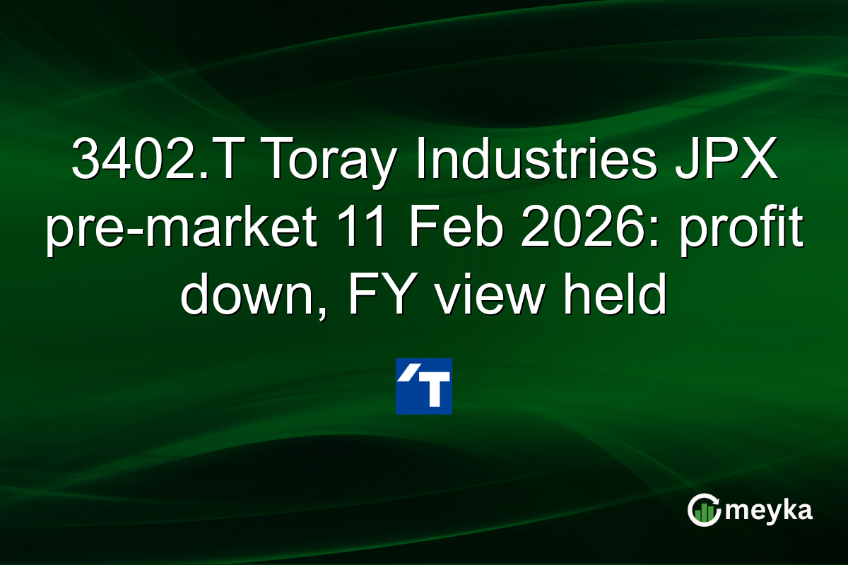3402.T Toray Industries JPX pre-market 11 Feb 2026: profit down, FY view held