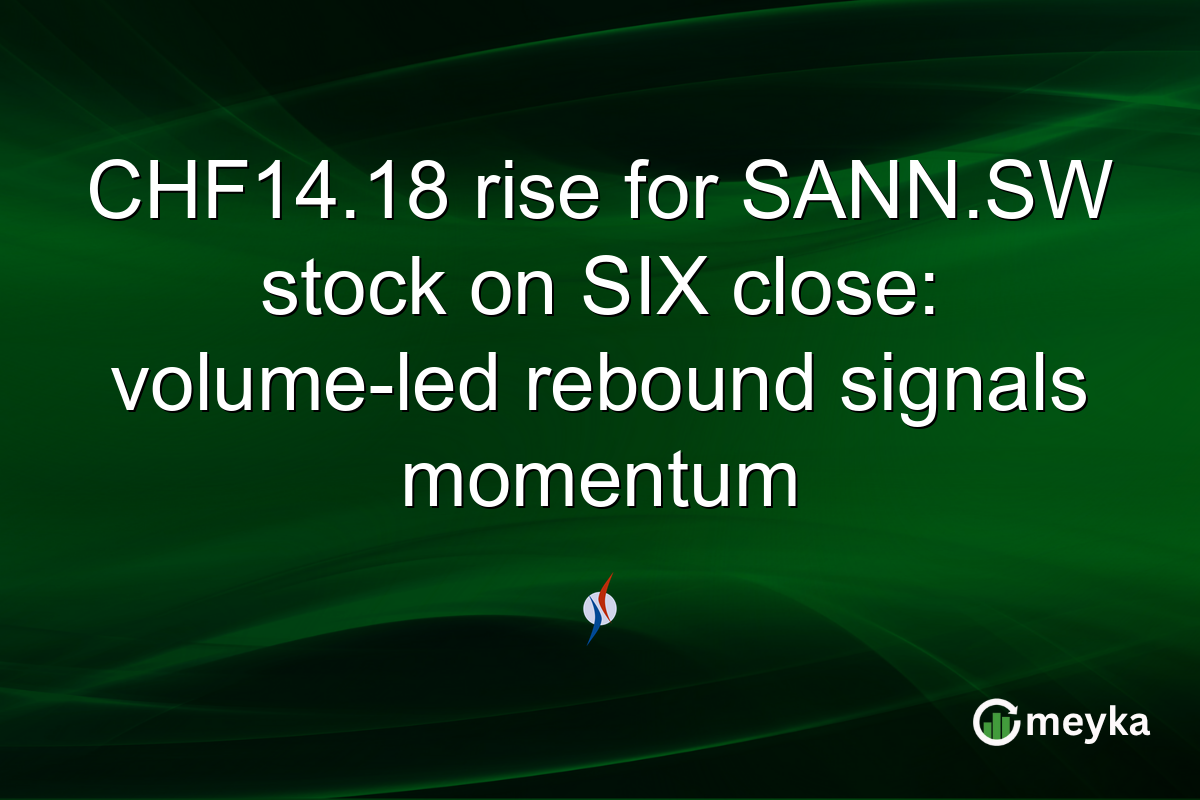 CHF14.18 rise for SANN.SW stock on SIX close: volume-led rebound signals momentum