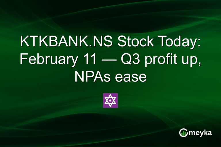 KTKBANK.NS Stock Today: February 11 — Q3 profit up, NPAs ease