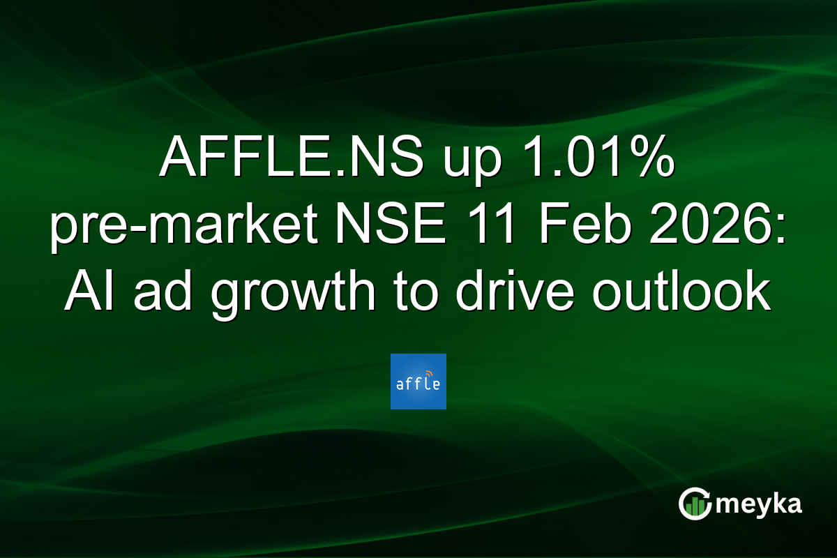 AFFLE.NS up 1.01% pre-market NSE 11 Feb 2026: AI ad growth to drive outlook