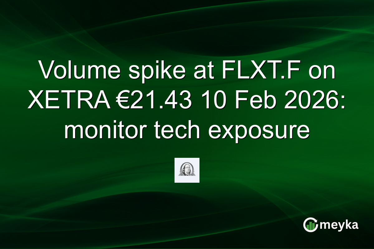 Volume spike at FLXT.F on XETRA €21.43 10 Feb 2026: monitor tech exposure