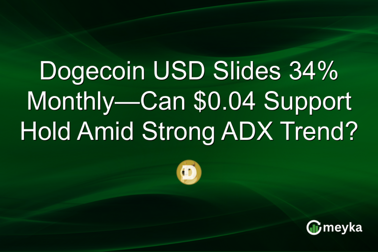Dogecoin USD Slides 34% Monthly—Can $0.04 Support Hold Amid Strong ADX Trend?