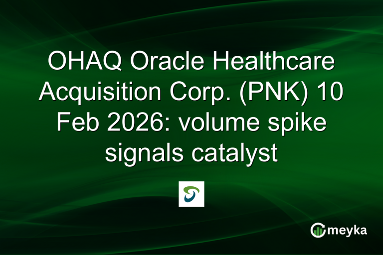 OHAQ Oracle Healthcare Acquisition Corp. (PNK) 10 Feb 2026: volume spike signals catalyst