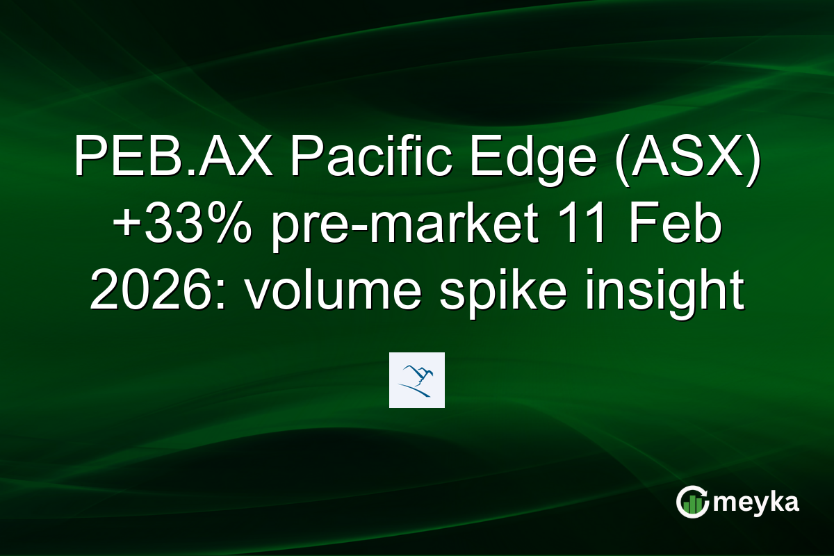 PEB.AX Pacific Edge (ASX) +33% pre-market 11 Feb 2026: volume spike insight