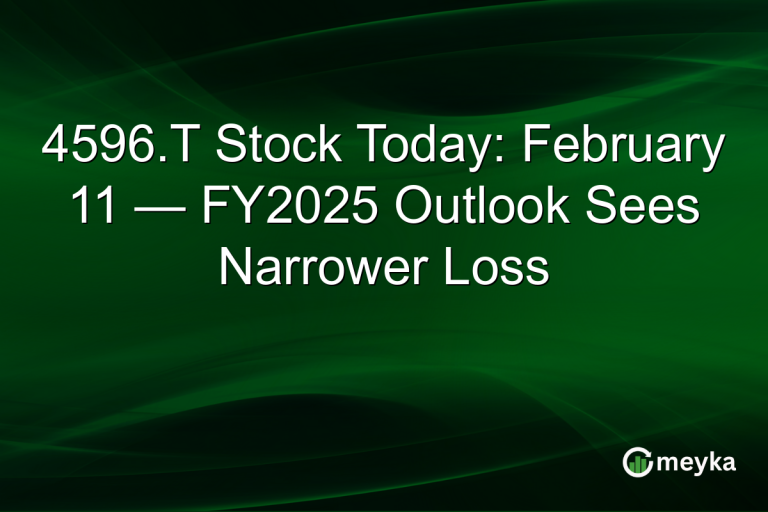 4596.T Stock Today: February 11 — FY2025 Outlook Sees Narrower Loss