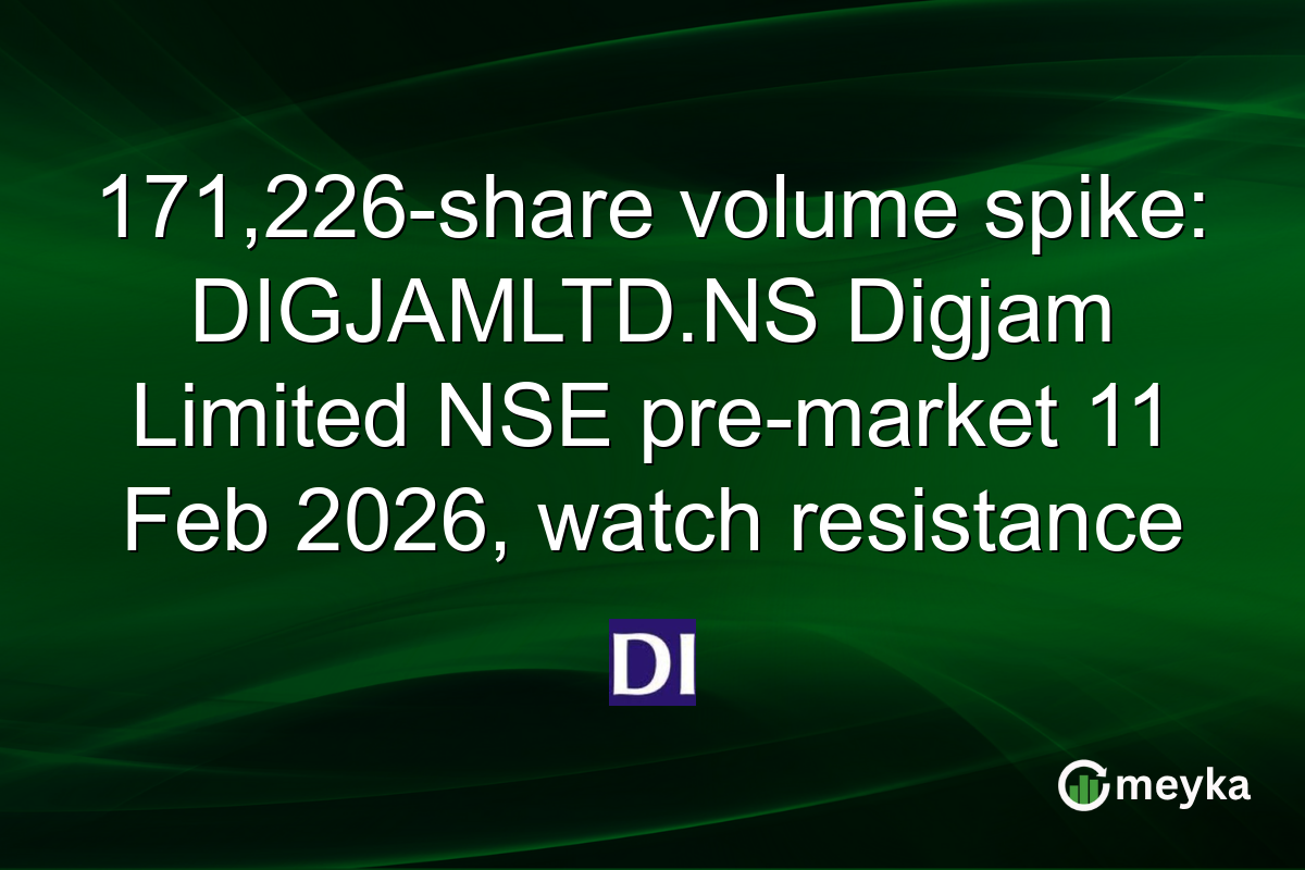 171,226-share volume spike: DIGJAMLTD.NS Digjam Limited NSE pre-market 11 Feb 2026, watch resistance