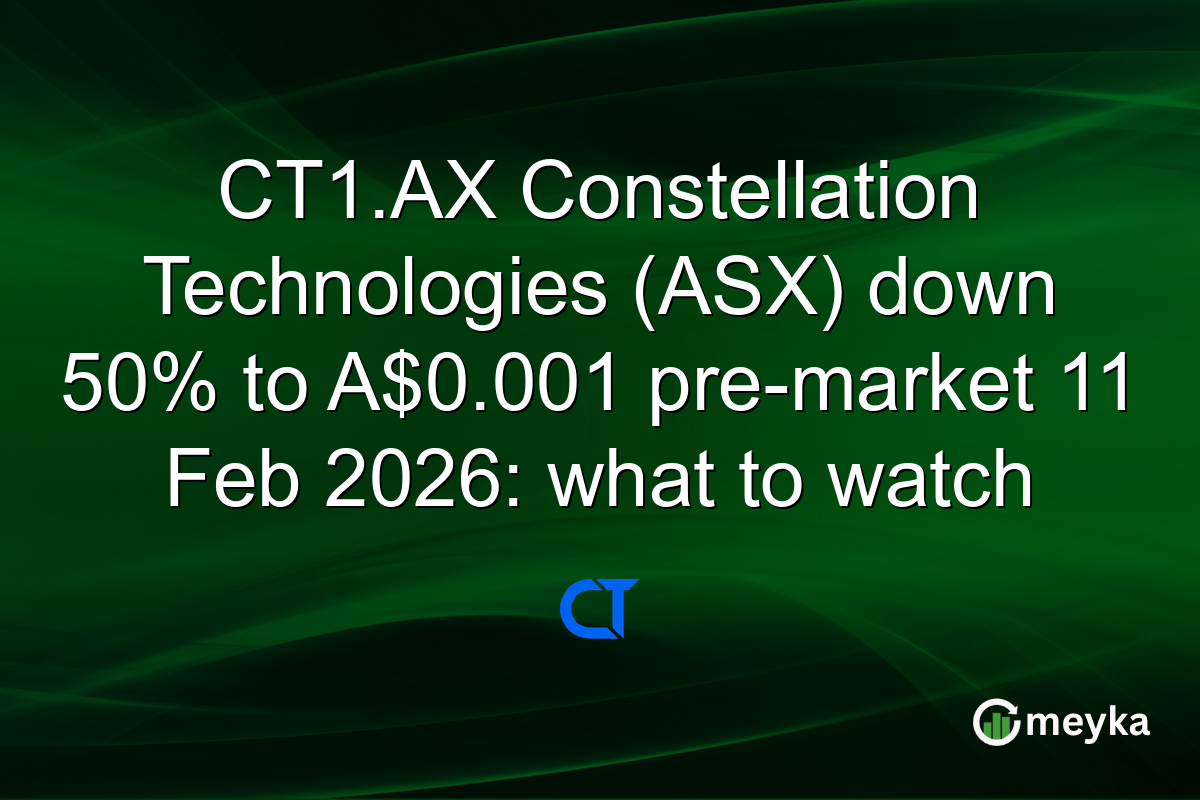 CT1.AX Constellation Technologies (ASX) down 50% to A$0.001 pre-market 11 Feb 2026: what to watch