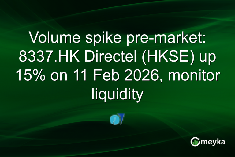 Volume spike pre-market: 8337.HK Directel (HKSE) up 15% on 11 Feb 2026, monitor liquidity