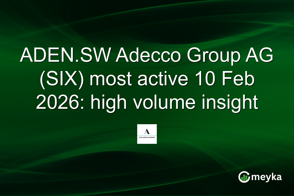 ADEN.SW Adecco Group AG (SIX) most active 10 Feb 2026: high volume insight