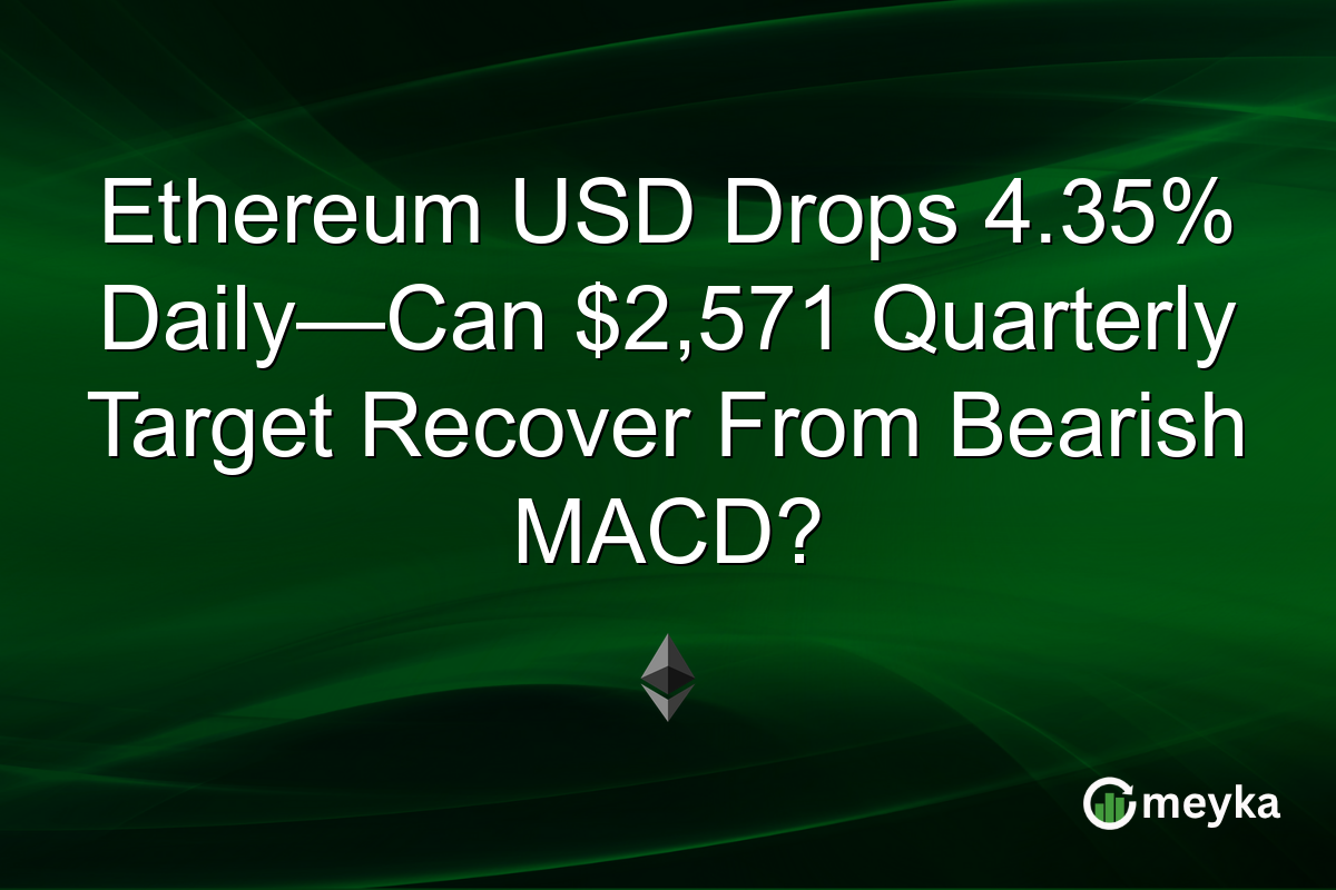 Ethereum USD Drops 4.35% Daily—Can $2,571 Quarterly Target Recover From Bearish MACD?