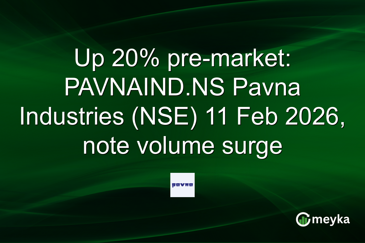Up 20% pre-market: PAVNAIND.NS Pavna Industries (NSE) 11 Feb 2026, note volume surge