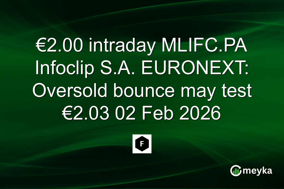 €2.00 intraday MLIFC.PA Infoclip S.A. EURONEXT: Oversold bounce may test €2.03 02 Feb 2026